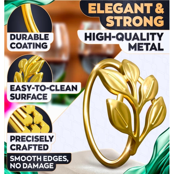 Gold Napkin Rings Set of 20 - Napkin Rings - Picture 3 of 9